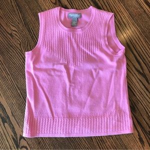 Grayson & Dunn pink 100% cashmere sweater vest small petite